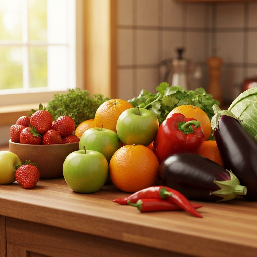 Fresh vegetables and fruits